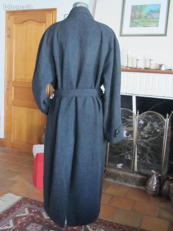Grand manteau lainage gris anthracite homme Prestige taille 50 (image 7)