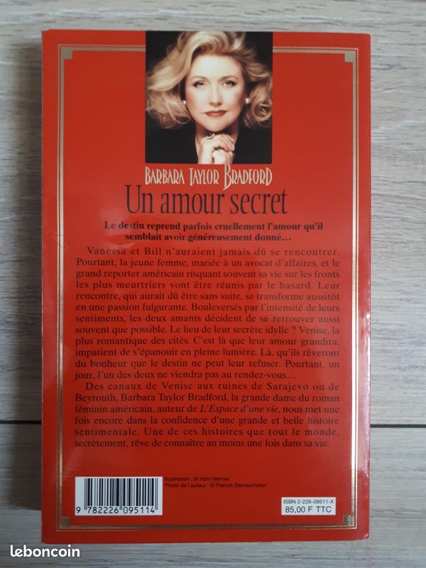 Un Amour Secret - Barbara Taylor Bradford - Albin Michel 1997 /C808 (image 2)