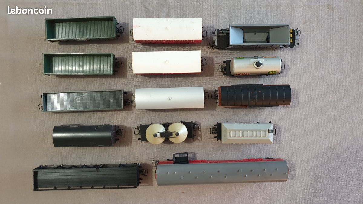 Lot De 7 Wagons Marchandises Jouef - Réf 1 - Occasion - Pour Train Miniature