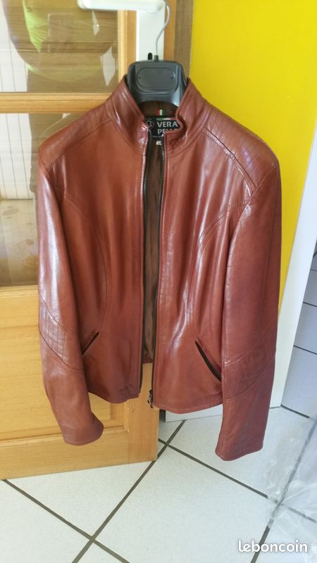 Veste cuir italienne femme neuve (image 1)