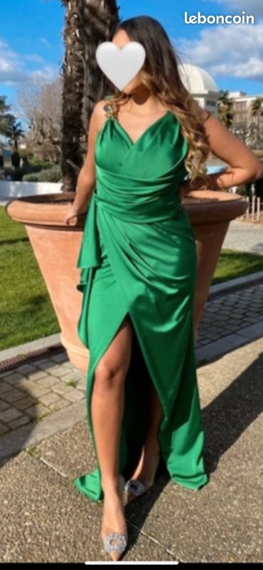 Robe de soirée vert designer turc taille 38/40 (image 1)