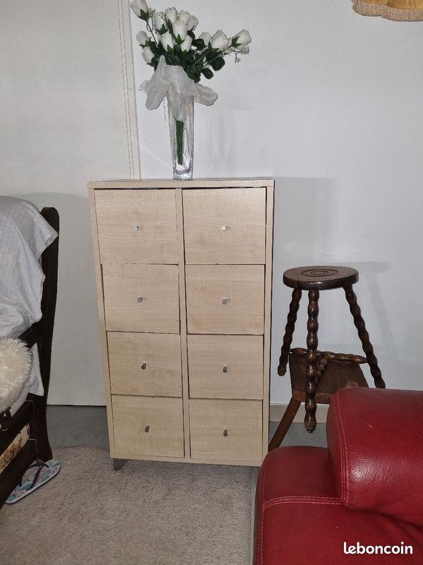 Meuble bois à tiroir vintage (image 2)