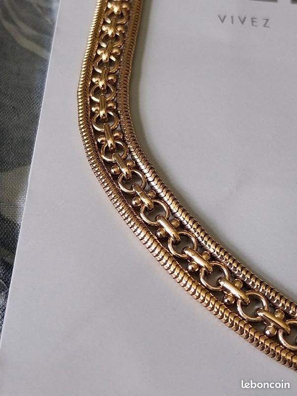 Collier Acier Or (image 3)