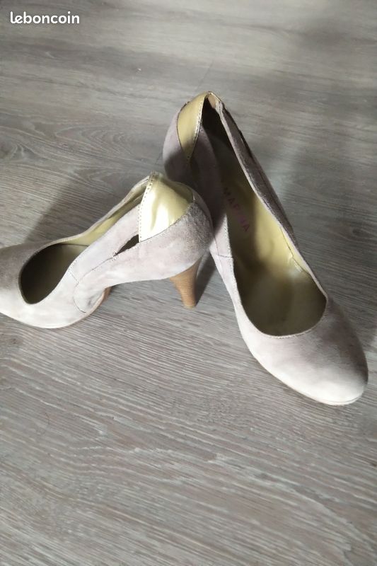 Chaussures beige daim San Marina (image 2)
