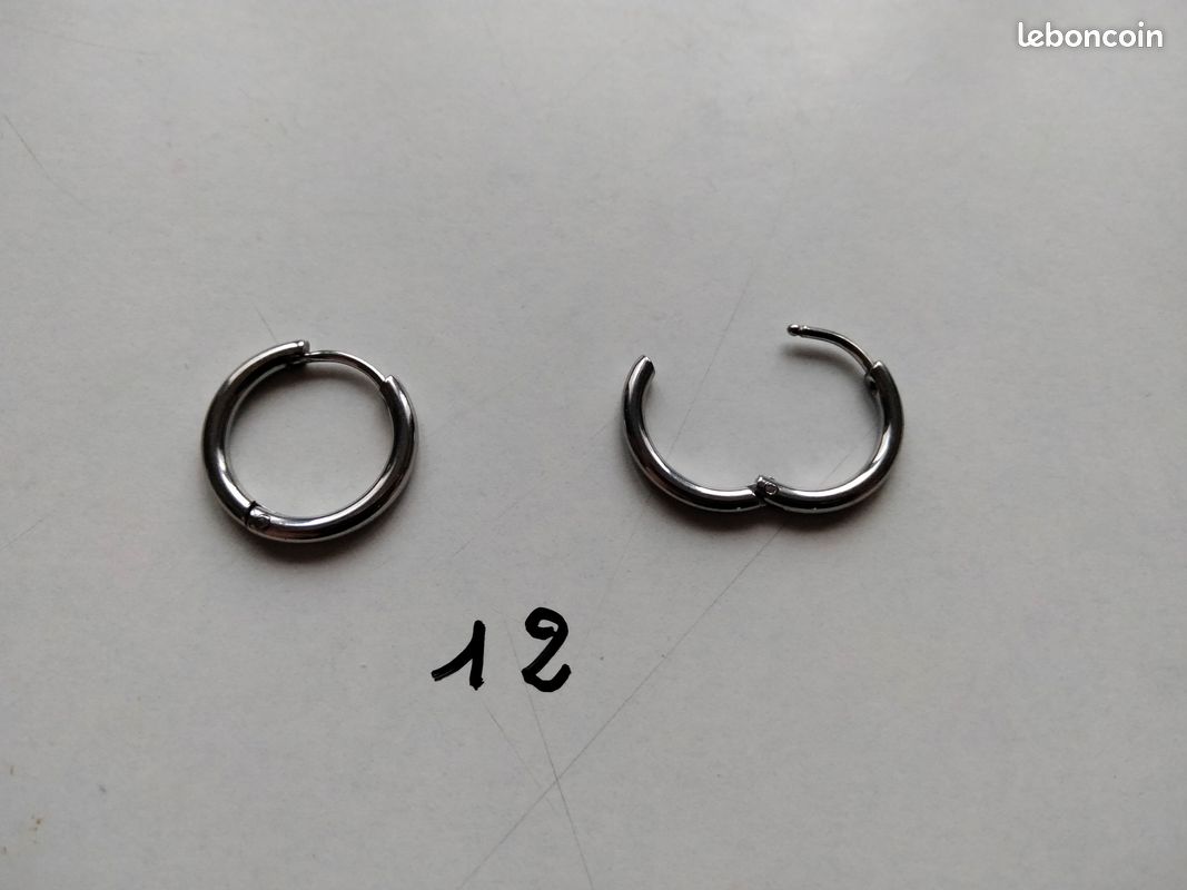 Boucles d'oreilles anneaux clips (image 1)