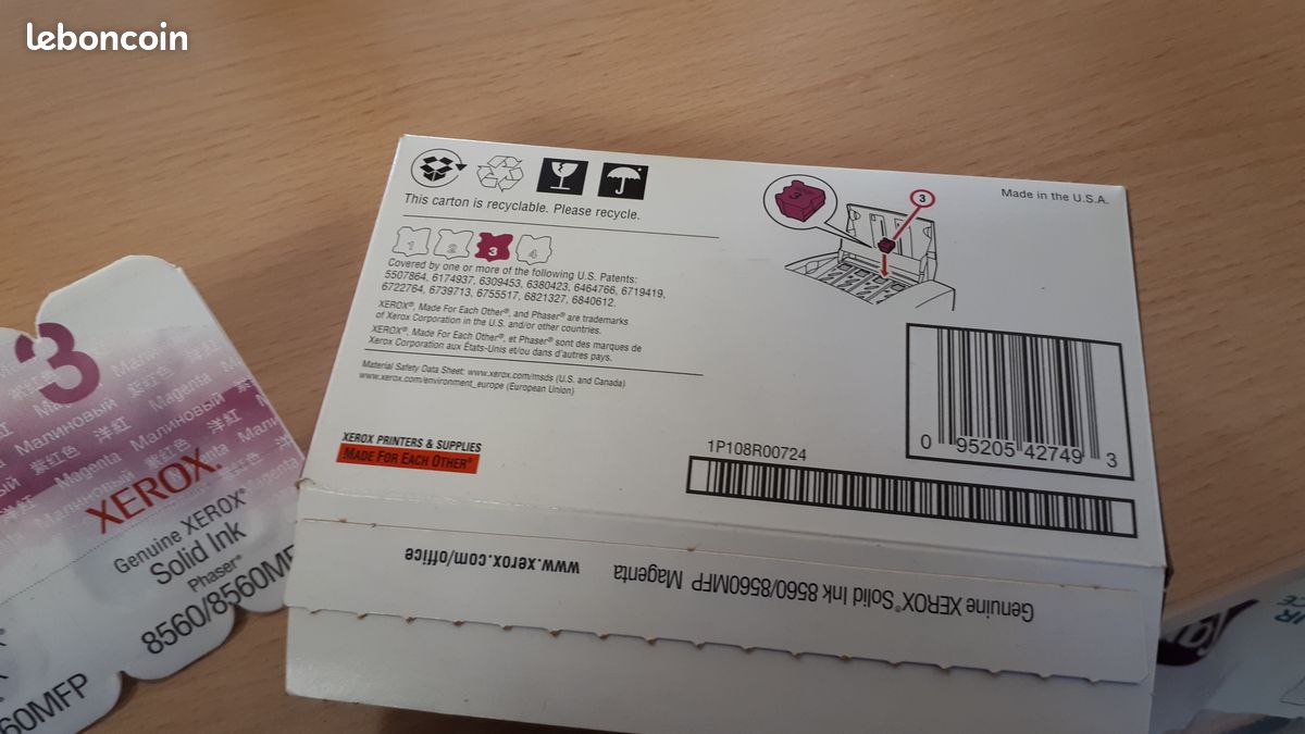 "Cartouche d'impression : Original Xerox 108R00724 Encre solide en Color-Stix Phaser 8560/8560MFP - (image 2)