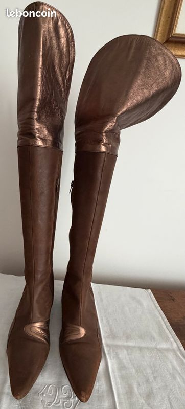Bottes cuissardes cuir 39 (image 2)