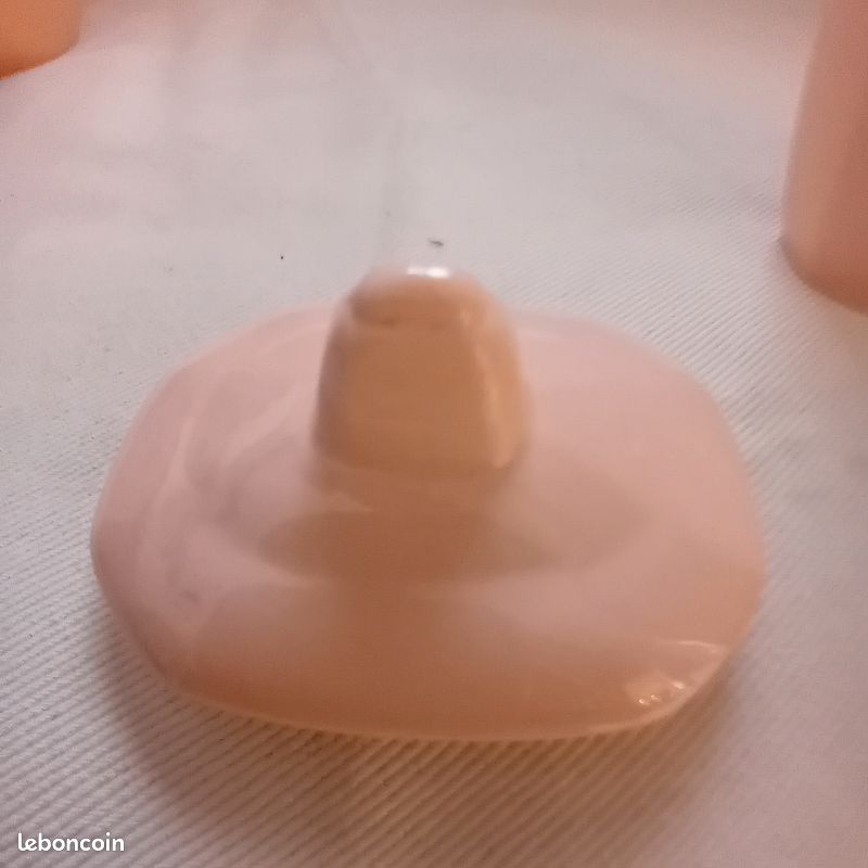 Série de pot de cuisine faïence Digoin Sarguemines de Type Beaujeu rose-crème (image 12)