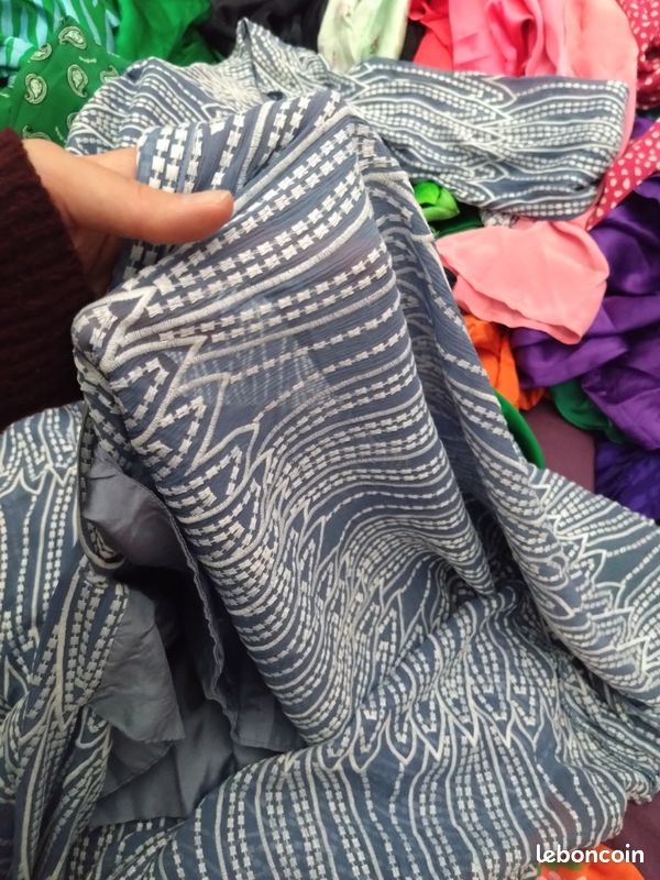 Robe longue Kookaï bleue soie manches longues taille 38 bohème chic (image 6)
