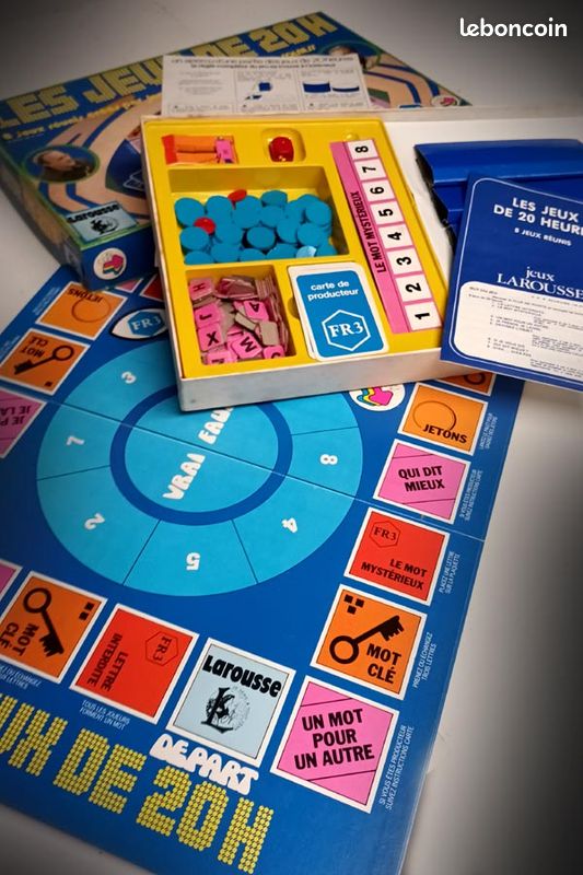 Jeu De Société Vintage – Les Jeux De 20 Heures (FR3) – Édition Parker – Complet (boîte Abîmée)