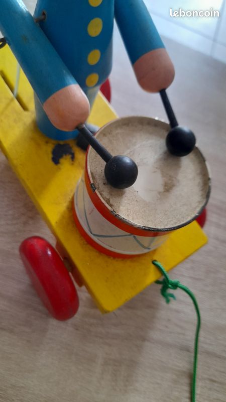 Petit Tambour Jouet Enfant Ancien - Jeu D'éveil Vintage