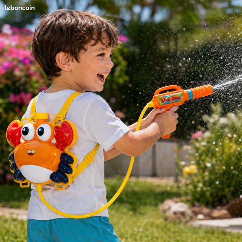 Lot De 2 Pistolets à Eau Feux D'Artifice - Effet Fontaine Spectaculaire - Jouets Piscine Plage Été (Rouge + Bleu)