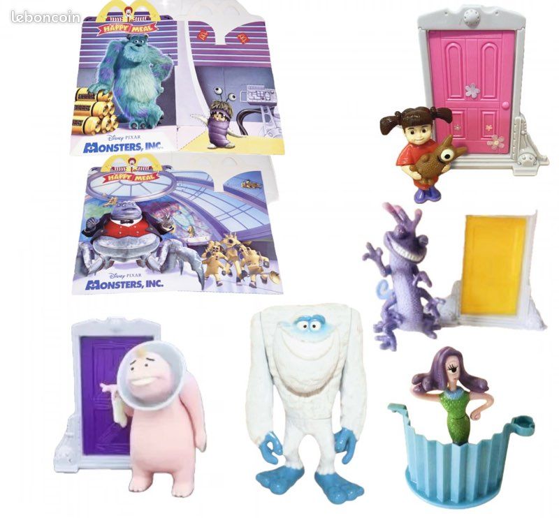 Monsters Inc Mcdonald's Happy Meal Lot Jouets Disney Pixar