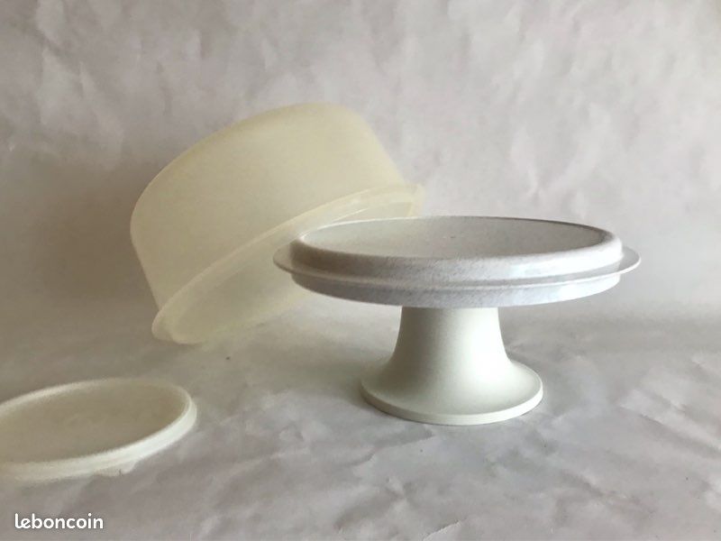 Neuf- Ensemble grand compotier magique : socle + grand plat de présentation cloché, Tupperware (image 6)