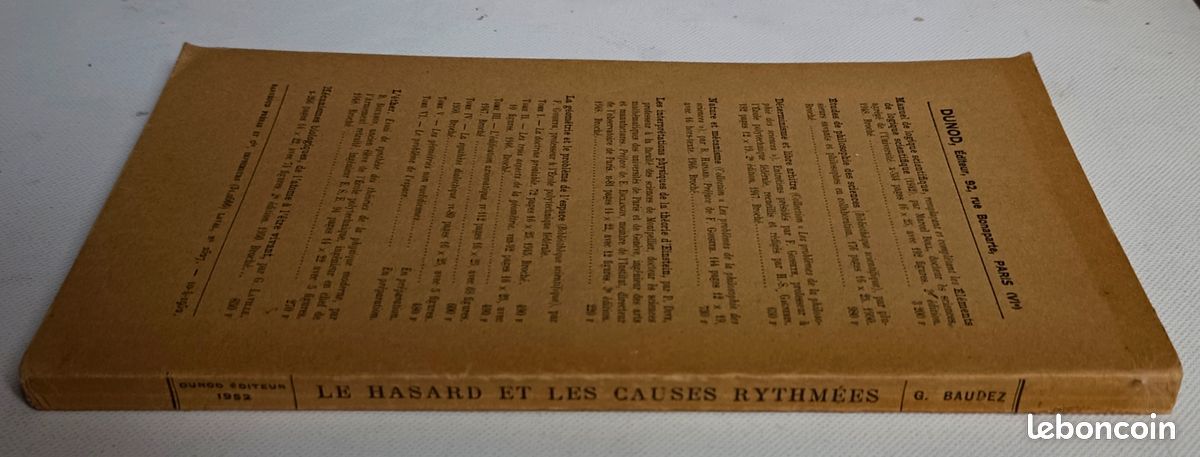 Le Hasard et les causes rythmées - Gaston Baudez - Paris, Dunod, 1952 (image 3)