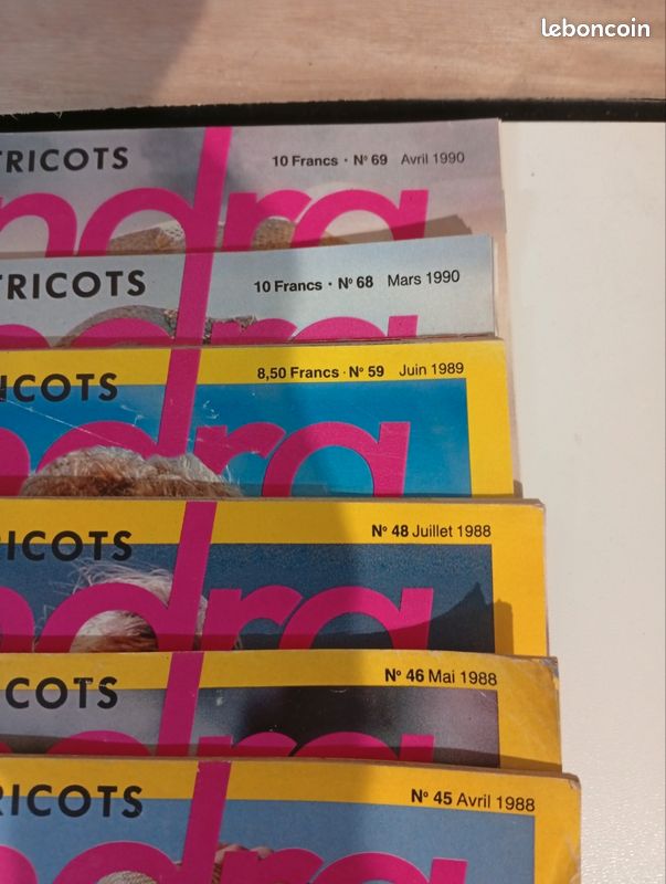 Lot de 19 Revue magazine sandra tricot(1,8,9,22,26,29,33,35,36,37,38,40,45,46,48,59,68,69,hs1) (image 5)