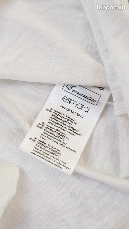 Top débardeur blanc fluide avec empiècement dentelle / macramé (image 17)