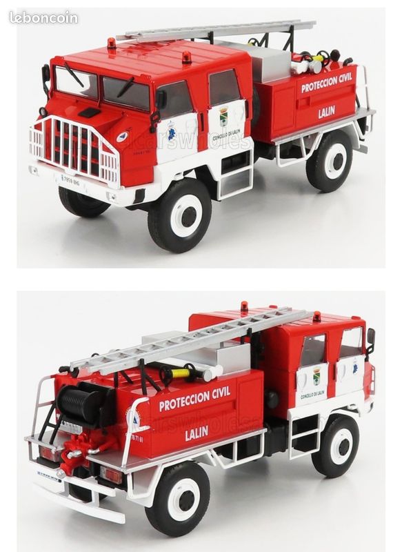 Camion pompier 1/43 protection civile LALIN neuf toujours sur blister (image 3)