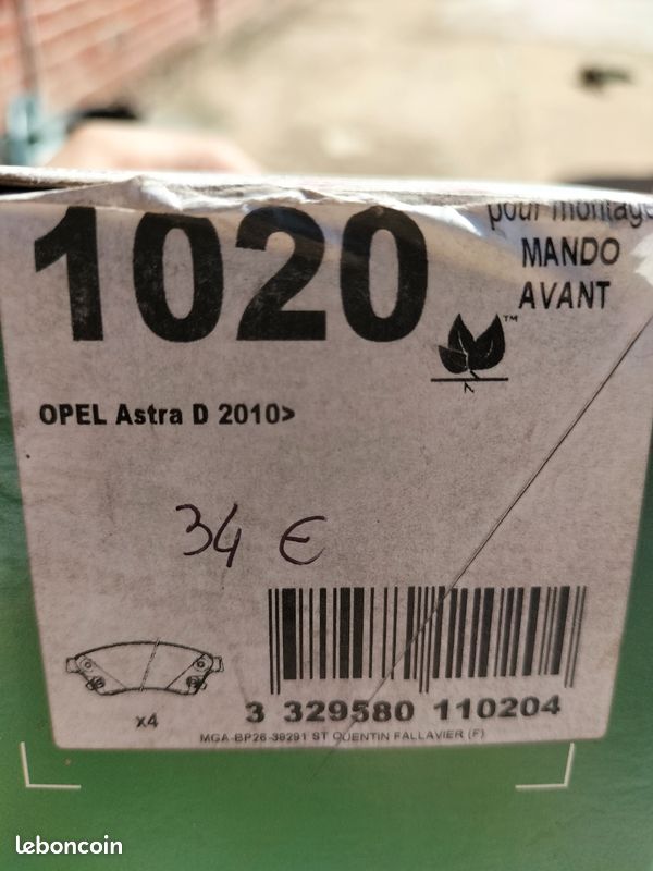 Plaquettes de frein neuf Opel Astra (image 3)