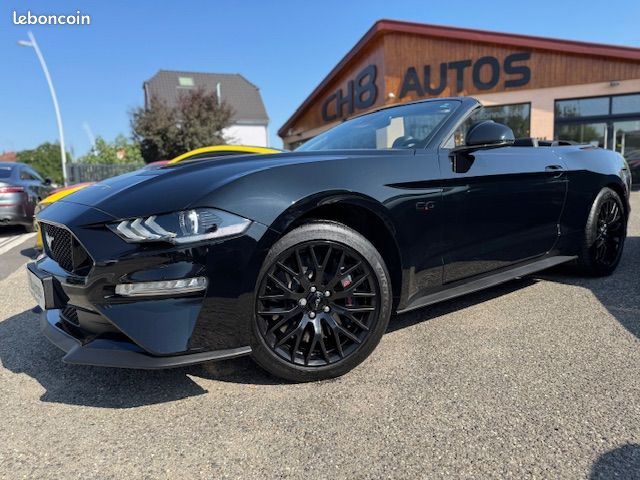 FORD MUSTANG V8 5.0 GT CABRIOLET PHASE 2 NOIR JANTES NOIR PACK PREMIUM *DISPO ET VISIBLE SUR NOTRE PARC* 48900eur (image 2)