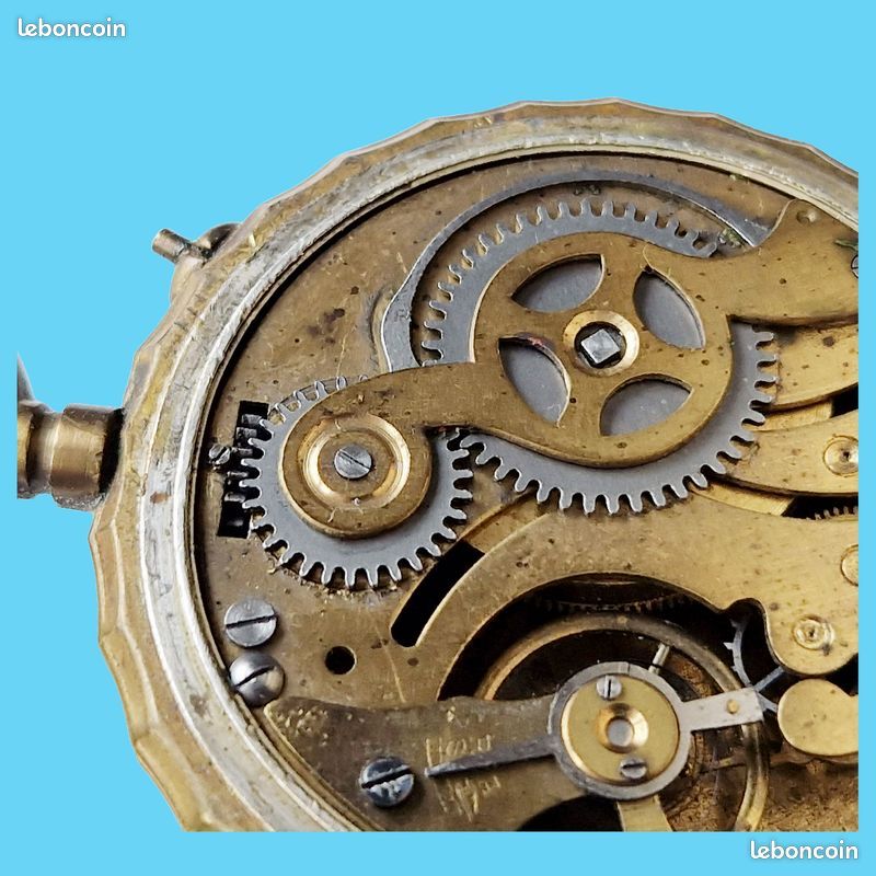Ancienne Montre Gousset Mécanique DS1 - Décor Cheval - Fonctionne, Occasion
