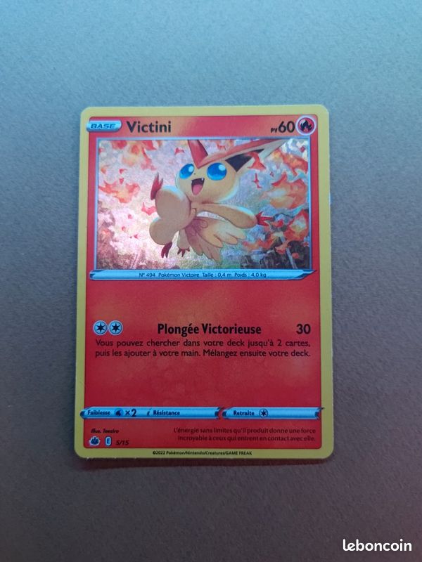 Carte Pokmon Victini 5/15 - Collection Carte Pokmon Victini 5/15 - Collection