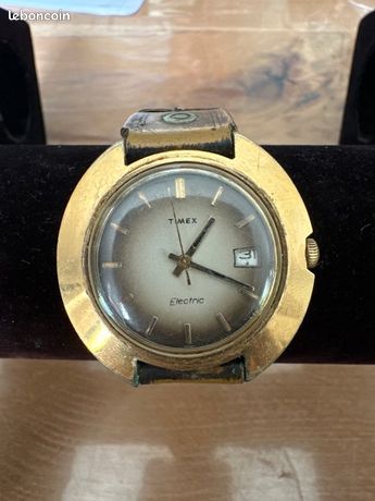 Montre Timex Electric Vintage Plaqué Or - Non Testée - Pour Pièces Ou Réparation