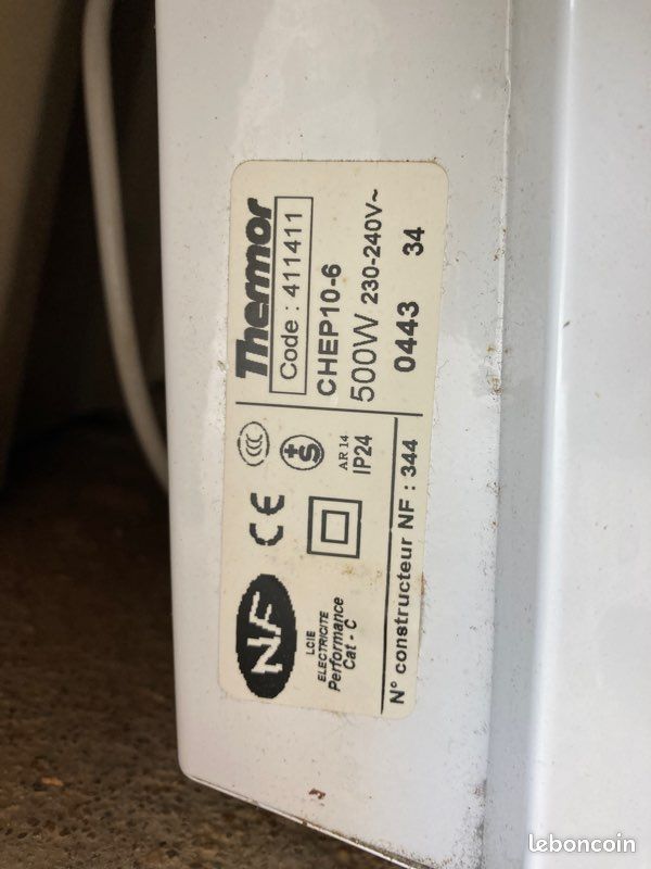 Radiateur électrique thermor 500w (image 2)