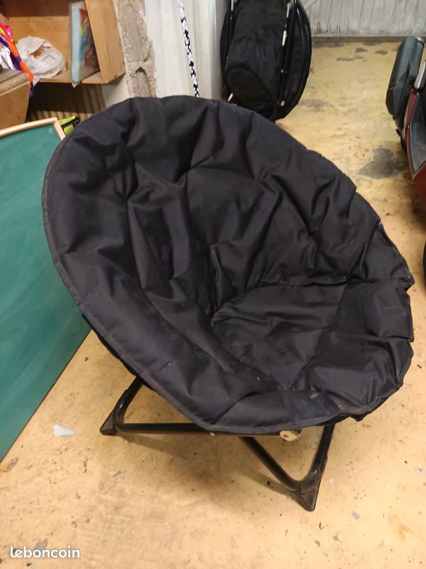 Fauteuil dune .noir et acier (image 1)