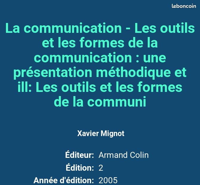 La communication - Les outils et les formes de la communication : une présentation méthodique e... (image 2)