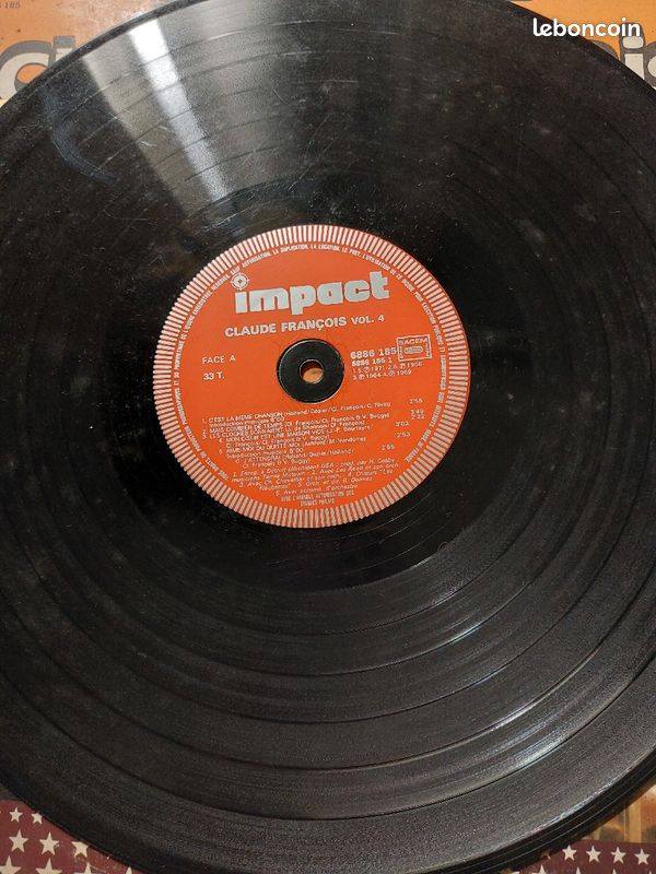Disque vinyle 33 tours Claude François Disque d'or (image 3)