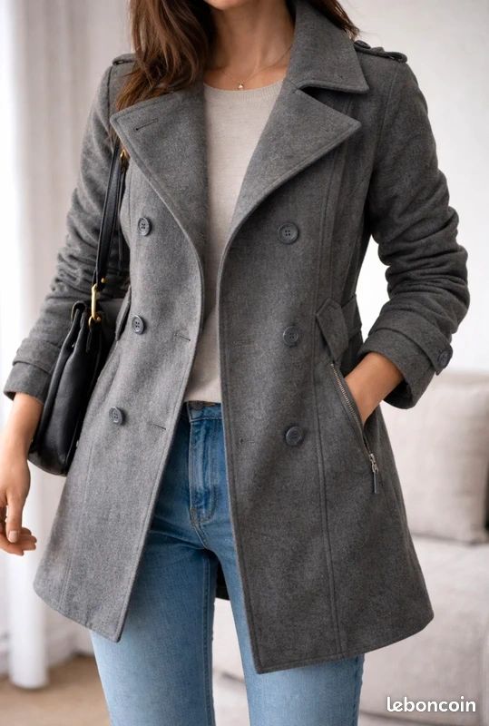 Caban gris Pepe Jeans – Taille L (40) (image 2)