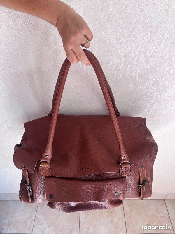 Sac de voyage en cuir modèle Honfleur PAUL MARIUS