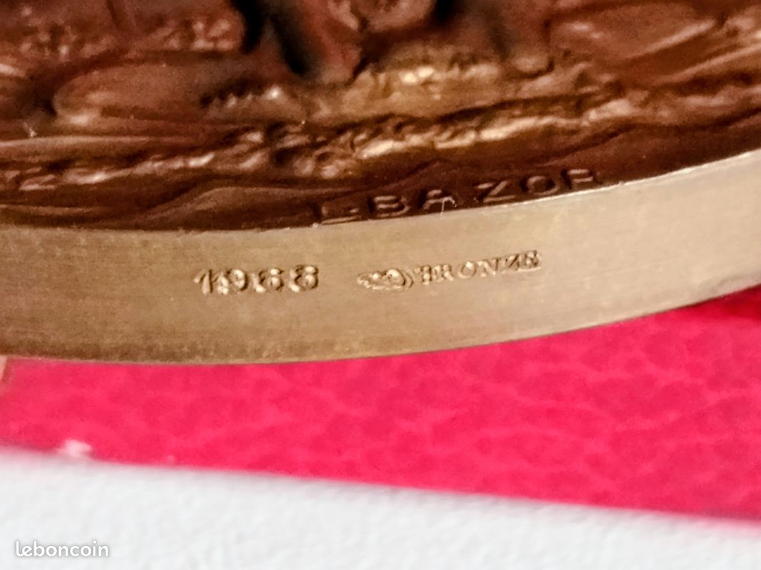 Médaille Grande Taille 'Cie Des Chargeurs Réunis' Signée L.Bazor - Bronze, Diamètre 6,8 Cm, état Superbe