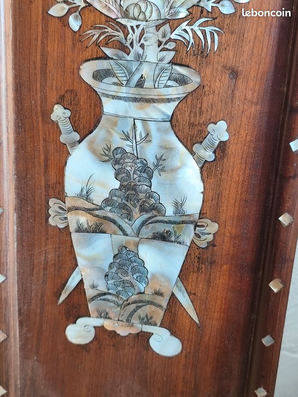 VERT FLORAL PEINT Jharokha Tenture Murale en Bois Fenêtre Main Sculpté Cadre EUR 245,65