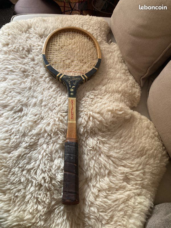 Raquettes de badminton GERMINA DDR vintage : décoration de sport en bois - France