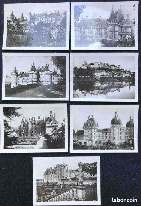🗺* Carte Postale * livret de 20 MINI-CARTES ®1950' Les Châteaux de la Loire (image 3)