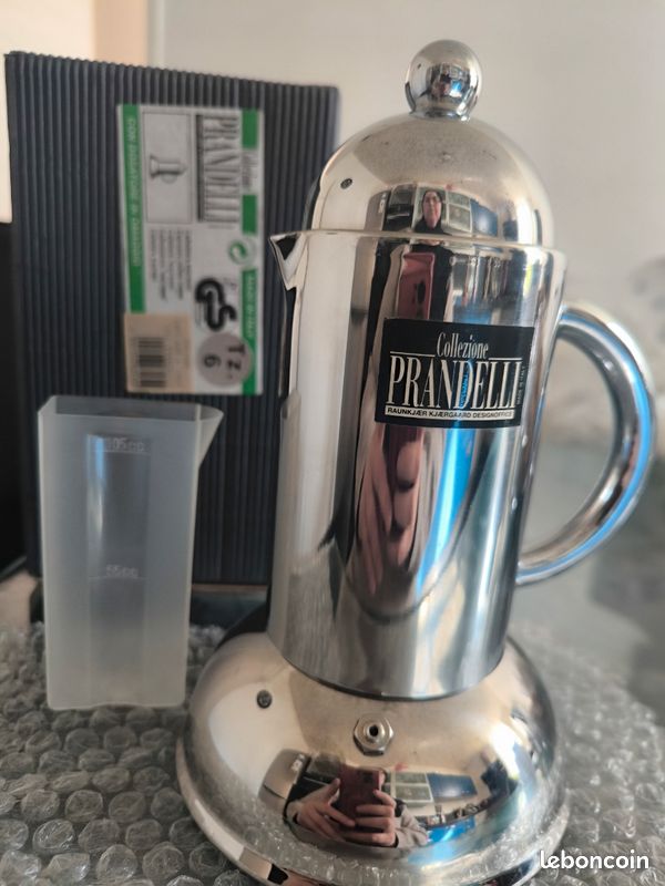 Pedrini 9081 Cafetière Italienne, 1 Tasse 2 tazze Rouge