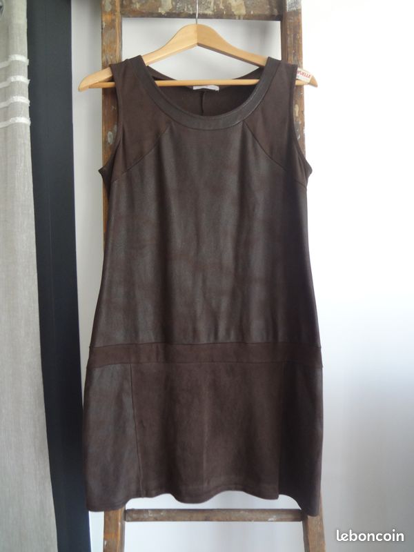 CACHE-CACHE 38 ROBE CHIC TUNIQUE HAUT CHEMISE BLOUSE TOP QUALITE ++ SUR GILET VESTE Très jolie ROBE (image 4)