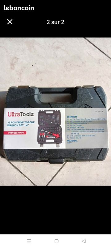 Coffret clé dynamométrique 5-25 nm ,neuf dans l'emballage.
Prix ferme (image 2)