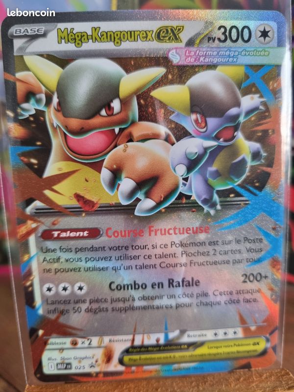 Méga-Kangourex Ex MEP025 – Coffret Myboost X Méga-Évolution 1 – 10 Cartes Pokémon Françaises, Sans énergie Ni Double, Collectionneur