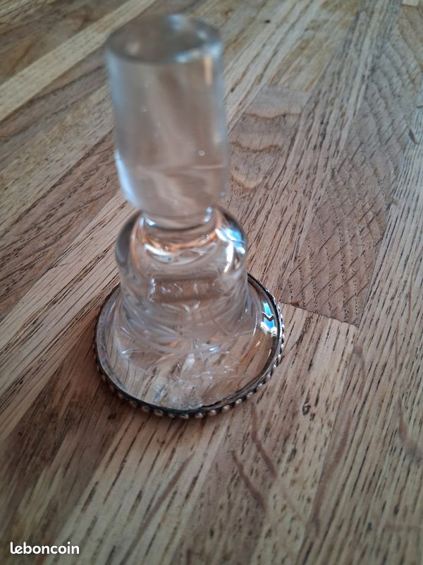 Carafe cristal et argent massif avec poinçon (image 9)
