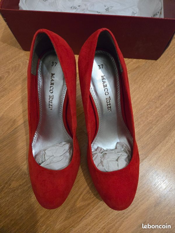 Chaussures à talons hauts rouges Marco Tozzi (image 7)