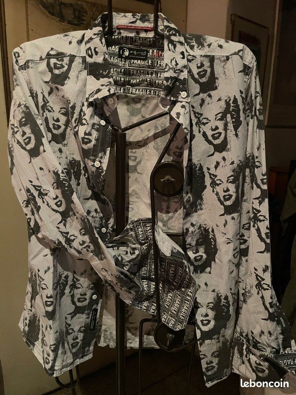 Très rare chemise de collection homme Marilyne Monroe, Andy Warhol, Pepe Jeans (image 1)