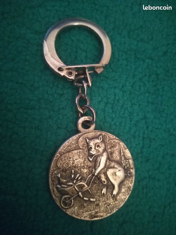 Porte-clés émaillé HURST Charcuterie Alsace Des Années 60 - Miniature Métal