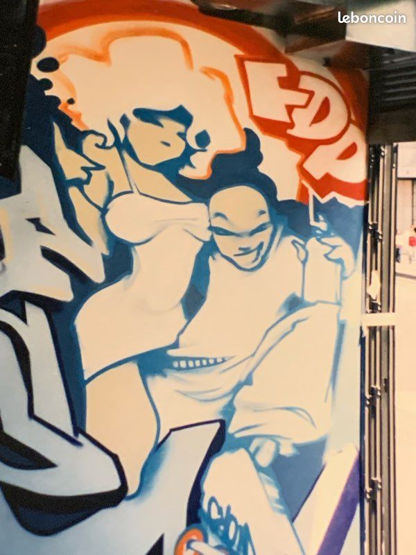 Photo authentique originale graffiti Mr Fion Gyom - Roller Café - Bastille Paris 97 (image 2)