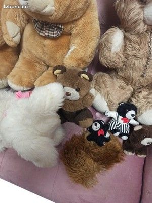 Lot De 5 Ours En Peluche Anciens - Adorables Et Plein De Souvenirs !
