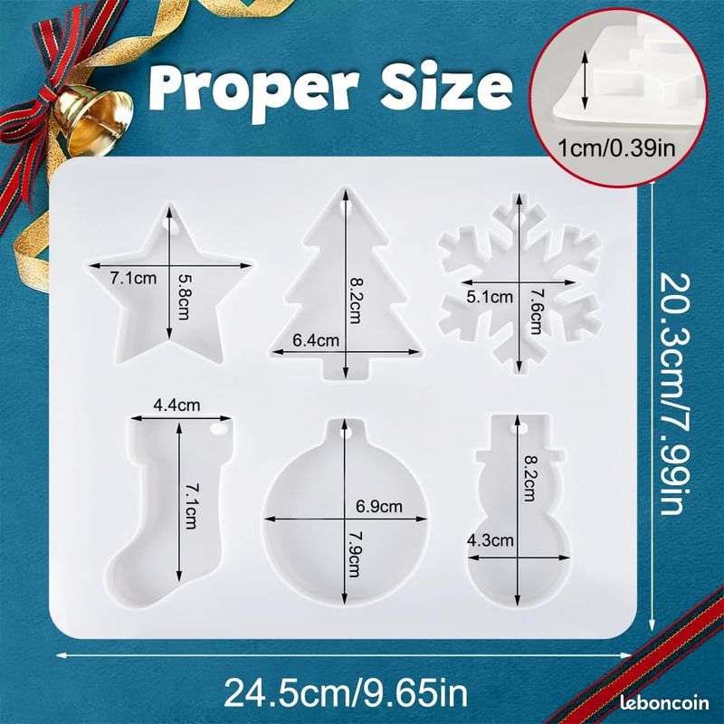 Moule En Silicone Pour Ornement D'élan De Noël, Bricolage, Arbre De Noël, Bonhomme De Neige, Père Noël, Plâtre, Résine, Artisanat, Outils De Fabrication Pour La Décoration De La Maison