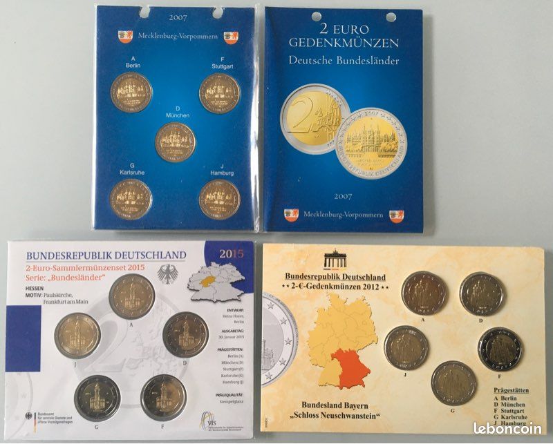 Séries de 2 euros Allemagne 2007 à 2015 (image 1)