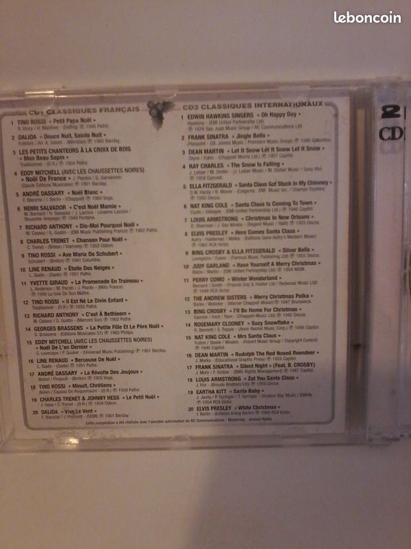 Album 2 CD chansons de Noël classiques français et internationaux (image 2)